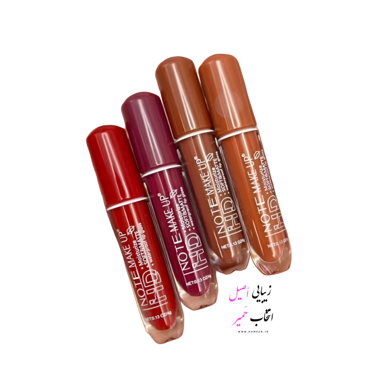 مجموعه رژ مایع HD Lip Gloss نوت میکاپ با تنوع رنگ بالا