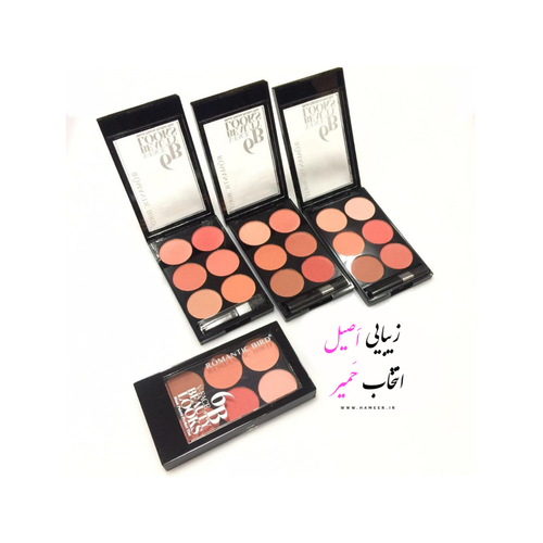 پالت رژگونه 6 رنگ رومانتیک برد با رنگبندی متنوع