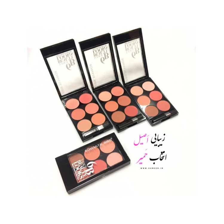 پالت رژگونه 6 رنگ رومانتیک برد با رنگبندی متنوع